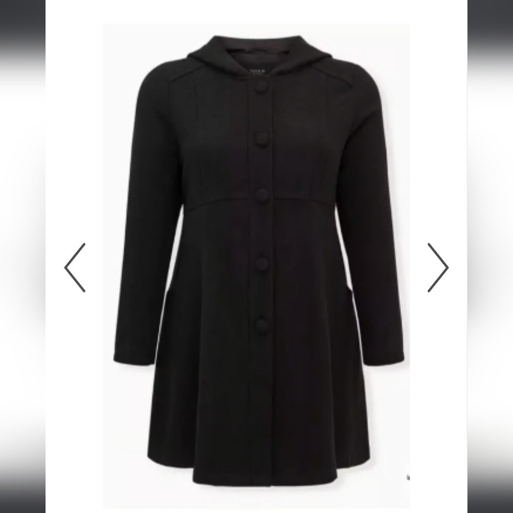 Torrid Black Coat with Hood 4 / 4X